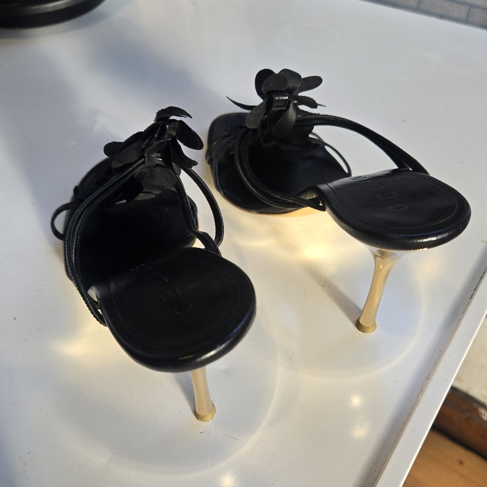 Vintage Celine Flower Heels